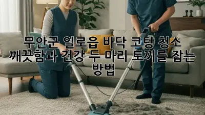 무안군 일로읍 바닥 코팅 청소: 깨끗함과 건강, 두 마리 토끼를 잡는 방법!